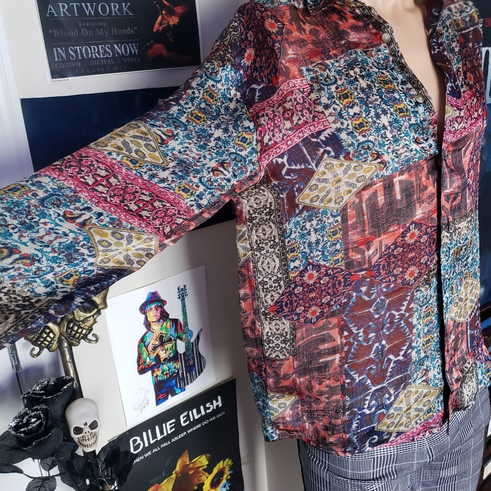 Asos Polyester Pattern Button Down - image 5